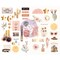Prima Marketing Inc Golden Desert Collection Chipboard Stickers - 42 Pcs W/ Foil Details 655350645755
